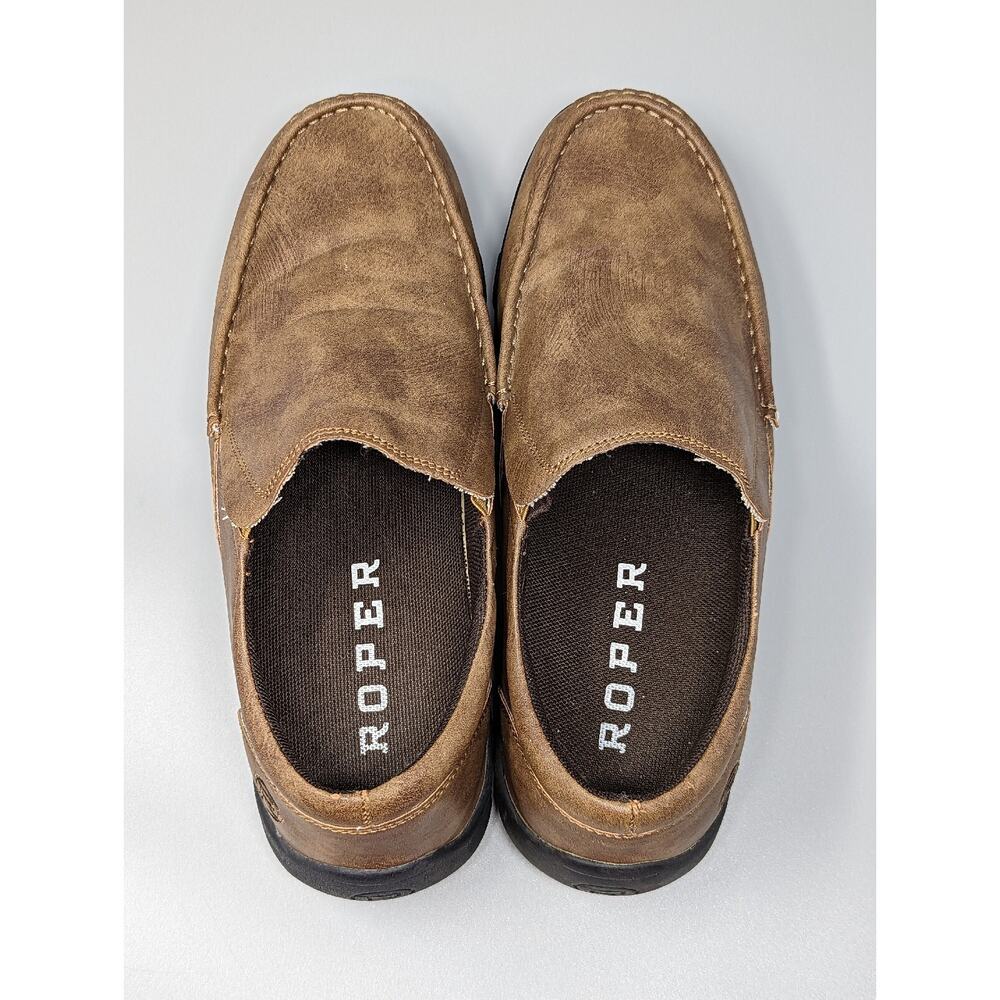 Roper Men's Shoes Driving Slip On Brown Leather Loafers 09-020-01912463 Size 9.5 - Picture 9 of 10